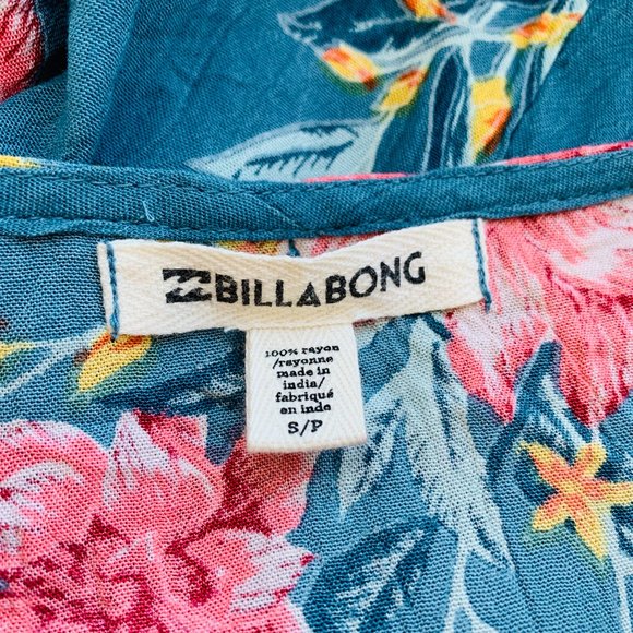 Billabong Floral Wrap Me Up Vintage Midi Tie Dress, Sz S, Cottagecore - Picture 4 of 4
